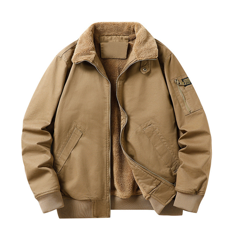 Stylish Winter Fleece-lined Aviator Jacket