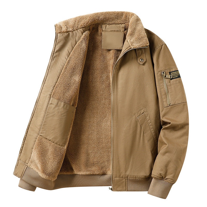 Stylish Winter Fleece-lined Aviator Jacket