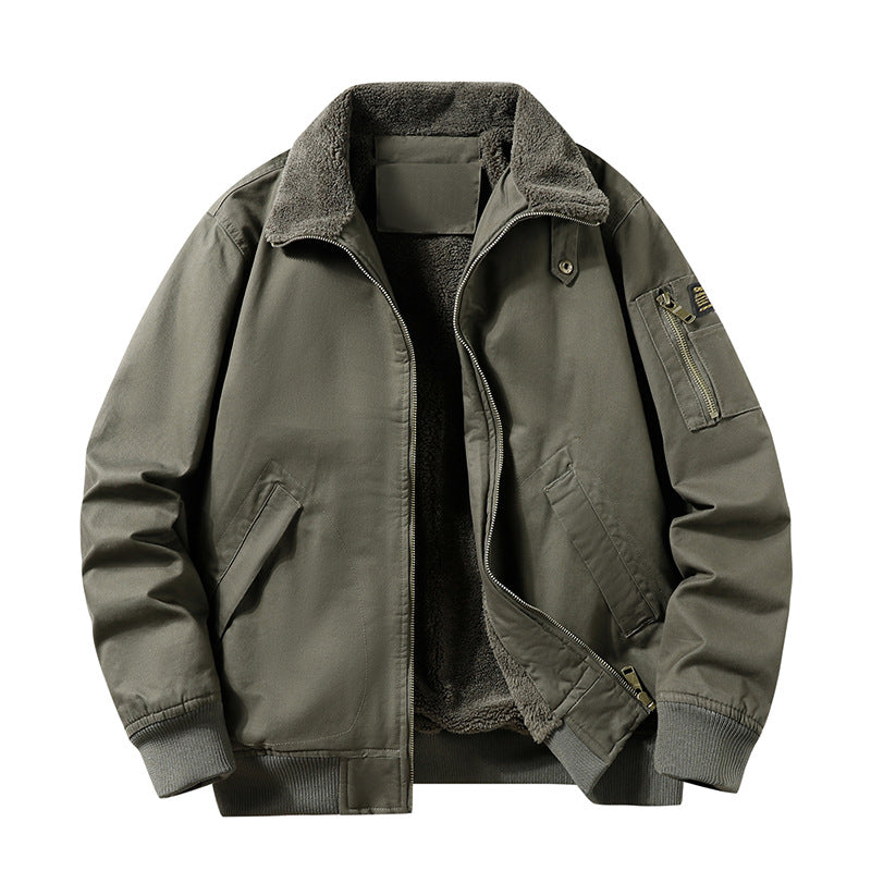 Stylish Winter Fleece-lined Aviator Jacket