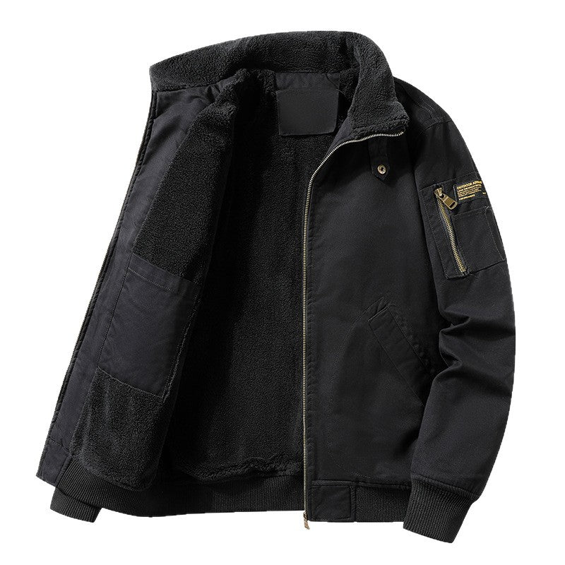 Stylish Winter Fleece-lined Aviator Jacket